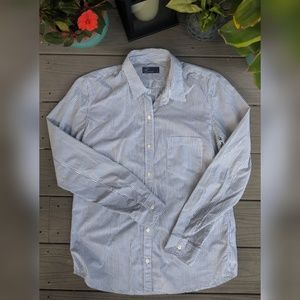 Pinstripe Woman's Button Up